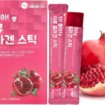 Pomegranate Collagen Jelly Stick 20g * 15 Stick 1,600mg Low Molecular Fish Collagen