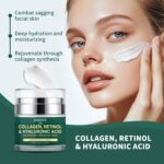 Face Moisturizer Retinol Cream for Face Anti Aging, Face Cream with Retinol, Collagen & Hyaluronic Acid, Wrinkle Repair, Firming Neck Cream, Hydrating Anti Wrinkle Skin Care for Women & Men Day Night - Image 6
