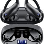KTGEE Bluetooth Headphones 5.4 Sports Wireless Earbuds with Flexible Earhooks, Ultra Lightweight 7.8g Wireless Earphones, 80H Battery Life, IPX7 Sweatproof Headset for Gym, Running & Outdoor Training