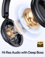 TAGRY Hybrid Active Noise Cancelling Bluetooth Headphones 100H Playtime Wireless Over Ear Headphone with Fast Charging Hi-Res Audio Headsets Comfort Earcups for Commute Travel Office Phone PC Black - Image 4