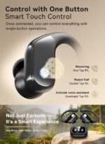 jaddsa Wireless Earbuds, Bluetooth 5.4 Sport Headphones with Smart Charging Case, ENC Noise Cancelling, Ear Buds with IPX7 Waterproof & Bass Stereo Sound for iOS, Android – Mattle Black - Image 7