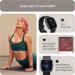 Fitbit Versa 4 Fitness Smartwatch with Daily Readiness - 3-Month Google Health Premium Membership Included - GPS, 24/7 Heart Rate, 40+ Exercise Modes, Sleep Tracking - Black/Graphite - Image 4