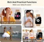 Smart Watches for Women, 1.91" HD Fitness Tracker (Answer/Make Calls), IP68 Waterproof, 120+ Sport Modes with Heart Rate and Sleep Monitor, Fitness Watch for iPhone/Android - Image 5