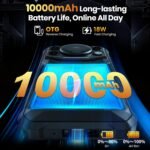 FOSSIBOT F110Pro 5G Rugged Phone Android 15, 128dB Louder Speaker, 10000mAh Battery Rugged Smartphone Unlocked, MTK Dimensity 6300+, 20GB+128GB/2TB Cell Phone, 6.745" FHD Display, 50MP Camera - Image 3