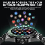 Luxury Smart Watch with Bluetooth Calls, Heart Rate/SpO2/Blood Pressure/Sleep Monitor, 1.19-inch AMOLED Display, 107 Sports Fitness Tracker, Round Business Watch Compatible Android and iOS, 44mm Black - Image 9