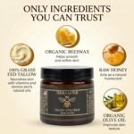 Terra Lotus - Organic Grass-Fed Beef Tallow Balm with Raw Honey - Moisturizing Cream - Handmade All-Natural Moisturizer (2 Oz, Unscented) - Image 2