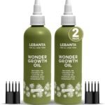 Lebanta Batana Oil For Hair Growth - 100% Pure, Raw & Natural Blend With Organic Castor, Pumpkin Seed, Coconut and Rosemary Oil - Thicker, Stronger Hair For Men & Women Scalp (2 Pack)