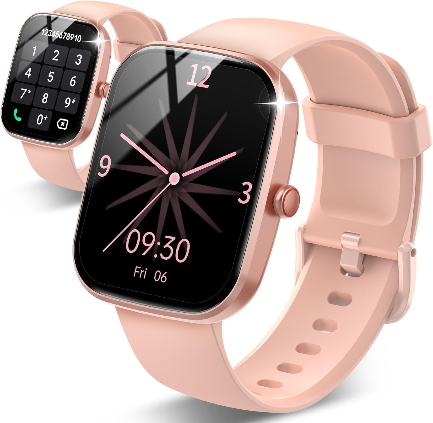 71r1w5gbaL._AC_SL1500_.jpg Csasan Smart Watch for Men Women(Answer/Make Call), 1.91" HD Screen Smartwatch Heart Rate/Sleep/Steps Monitor, 100+ Sports Fitness Watch, IP68 Waterproof Activity Trackers for Android iOS Pink - Image 1