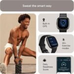 Fitbit Versa 4 Fitness Smartwatch with Daily Readiness - 3-Month Google Health Premium Membership Included - GPS, 24/7 Heart Rate, 40+ Exercise Modes, Sleep Tracking - Black/Graphite - Image 2