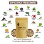 CARMEL ORGANICS Herbal Hair Oil Mix | 21 Herbs For Hair Growth | DIY Oil Infusion | Contains Bhringraj, Fenugreek, Rosemary, Hibiscus and more, No Added Preservatives & Additives, Non GMO - Image 3