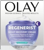 Olay Night Cream for Face, Anti-Aging Face Moisturizer for Women - Fragrance-Free Skin Care, Anti-Wrinkle, Exfoliate, Smooths Texture - Triple Collagen Cream, Niacinamide, Pro-Vitamin B5, 1.7Oz - Image 10