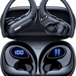 GNMN Active Noise Cancelling Ear Buds Wireless Earbuds Bluetooth 5.3 Headphones 90H Playtime Power Display Case Hi-Fi Stereo Bass Over-Ear Earphones with Waterproof ANC Transparency for Gym/Workout
