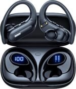 GNMN Active Noise Cancelling Ear Buds Wireless Earbuds Bluetooth 5.3 Headphones 90H Playtime Power Display Case Hi-Fi Stereo Bass Over-Ear Earphones with Waterproof ANC Transparency for Gym/Workout