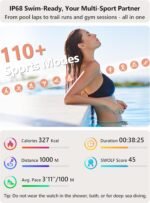 Smart Watch 2026 Upgrade for Women Men Android & iPhone [2 Bands, 44mm case, 1.83''], Alexa Built-in, Make/Answer Call, HR SpO2 Sleep Stress Monitor Fitness Tracker, IP68 Waterproof Step Counter Watch - Image 5
