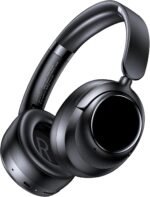 Active Noise Cancelling Headphones,120H Playtime Bluetooth 6.0 Over Ear Headphones with Hi-Res Audio & 5-Mic ENC Calls, 360° Surround Sound Wireless Headphones Foldable Headset for Travel