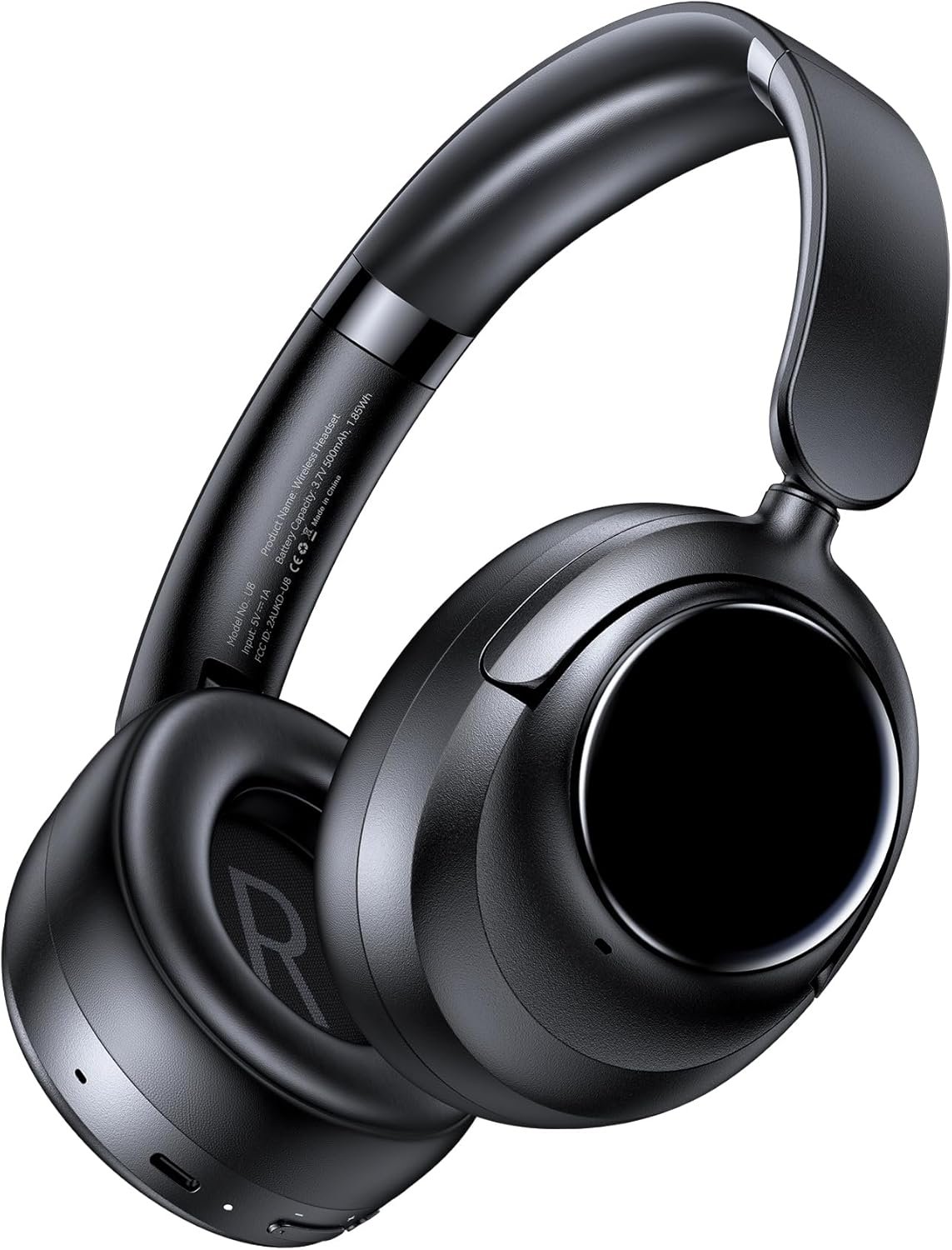 71tnhUGGlL._AC_SL1500_.jpg Active Noise Cancelling Headphones,120H Playtime Bluetooth 6.0 Over Ear Headphones with Hi-Res Audio & 5-Mic ENC Calls, 360° Surround Sound Wireless Headphones Foldable Headset for Travel - Image 1