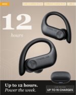 TREBLAB X3 Pro - Sports Wireless Ear Buds Bluetooth - Comfortable Workout Headphones with Secure Ear Hooks, 12H Long Battery Life, IPX5 Sweatproof Earphones, Noise Isolation Over Ear Earbuds - Image 6