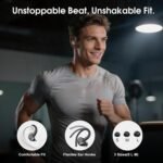 Wireless Earbuds Bluetooth 5.3 Headphones Sports, 48H Earphone with ENC Mic, Stereo Deep Bass Bluetooth Earbuds with Secure Earhooks, LED Display, IPX7 Waterproof Over Ear Buds for Running/Gym/Workout - Image 4