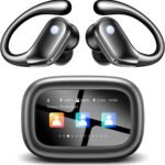 jaddsa Wireless Earbuds, Bluetooth 5.4 Sport Headphones with Smart Charging Case, ENC Noise Cancelling, Ear Buds with IPX7 Waterproof & Bass Stereo Sound for iOS, Android – Mattle Black