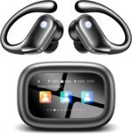 jaddsa Wireless Earbuds, Bluetooth 5.4 Sport Headphones with Smart Charging Case, ENC Noise Cancelling, Ear Buds with IPX7 Waterproof & Bass Stereo Sound for iOS, Android – Mattle Black