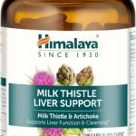 Himalaya Milk Thistle Liver Support Capsules, 60 Count, 350 mg Milk Thistle with Artichoke, Chicory, Andrographis & Dandelion, Supports Liver Function & Cleansing