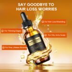 Women‘s Hair Growth Serum Oil, 100% Natural Herbal Extracts, Root Revive Visibly Thickening Fuller Hair, Follicle Stimulator Scalp Serum for Hair Loss/Shedding,Thin, Dry & Damaged Treatment - Image 7
