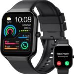 Smart Watch,1.96"HD Smartwatch for Men Women (Answer/Make Call), 2026 Fitness Activity with Heart Rate/Sleep Monitor/Step Counter, IP68 Waterproof, 113+ Sport Modes Running Watch for Android iOS Black