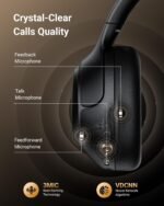 wegear Hybrid Active Noise Cancelling Headphones, Wireless ANC Bluetooth 5.4 Over Ear Headphones, Clear Calls, Deep Bass, 60H Playtime, Comfort Fit, Foldable Headset for Gym Travel Office Home Black - Image 6