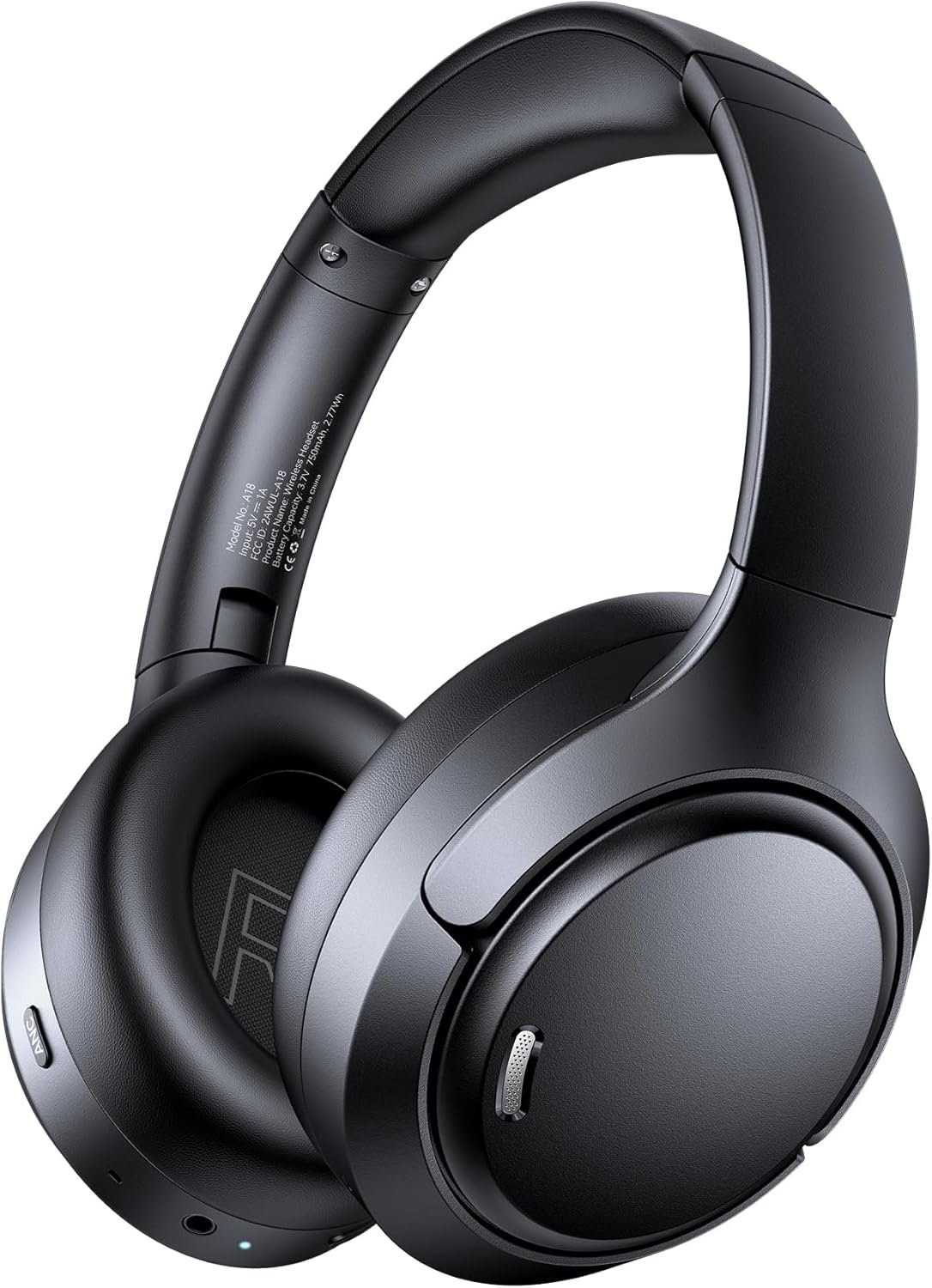 71wowM5o5L._AC_SL1500_.jpg Hybrid Active Noise Cancelling Bluetooth 6.0 Headphones 120H Long Playtime, 6 ENC Mic, Over Ear Headphones Wireless, Hi-Res Audio, Memory Foam Earcup, Transparency Mode ANC Headphone for Travel Office - Image 1