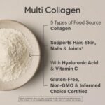 Sports Research Multi Collagen Protein Powder (Type I, II, III, V, X) with Hyaluronic Acid + Vitamin C | 5 Types of Food Based Collagen, 30 Servings (Unflavored) - Image 4
