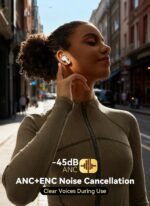 Bucephalus Wireless Earbuds, Bluetooth 5.4 Ear Buds with Smart Touchscreen Case & Noise Cancelling, 48H Playtime, Bass Stereo Sound, Compatible with iPhone/Android, Pad - Pearl White - Image 3