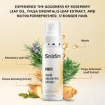 Hair Growth Spray –Biotin & Rosemary oil -Multi-Effect Scalp Treatment for Thinning Hair – With Ginseng & Arborvitae for Strengthening & Shine – 60ml per Bottle - Image 9