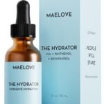 MAELOVE Hydrator Hyaluronic Acid B5 Serum with Resveratrol for Instantly Dewy Glow, Fills Fine Lines, Lightweight and Non Greasy, 1.0 fl oz