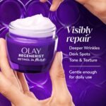 Olay Retinol Night Cream for Women, MAX, Anti-Aging Face Mousturizer, Fragrance-Free, Non Greasy - Anti-Wrinkle, Smooth Fine Lines, Hydrating Skin Care - Triple Collagen Cream, Niacinamide, 2.6oz - Image 4