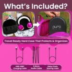 Puro Sound Labs Noise Cancelling Headphones for Kids - 85 dB Volume Limit, Built in Mic, 35-Hour Battery, Lightweight On Ear Design & Comfy Fit, Bluetooth Headphones for Kids – PuroQuiet Plus, Pink - Image 7