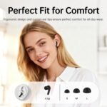 Adaptive Hybrid Active Noise Canceling 2026 Wireless Earbuds, 6 Mics ENC Clear Call Ear Buds, Hi-Res Audio Deep Bass Bluetooth 5.4 Headphones, 40H Playtime, LED, for Sports Running Gym Workout, Black - Image 7