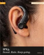 TREBLAB X3 Pro - Sports Wireless Ear Buds Bluetooth - Comfortable Workout Headphones with Secure Ear Hooks, 12H Long Battery Life, IPX5 Sweatproof Earphones, Noise Isolation Over Ear Earbuds - Image 3