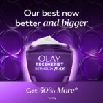 Olay Retinol Night Cream for Women, MAX, Anti-Aging Face Mousturizer, Fragrance-Free, Non Greasy - Anti-Wrinkle, Smooth Fine Lines, Hydrating Skin Care - Triple Collagen Cream, Niacinamide, 2.6oz - Image 2