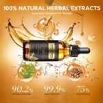 Women‘s Hair Growth Serum Oil, 100% Natural Herbal Extracts, Root Revive Visibly Thickening Fuller Hair, Follicle Stimulator Scalp Serum for Hair Loss/Shedding,Thin, Dry & Damaged Treatment - Image 2