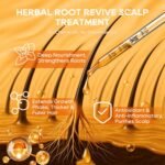 Women‘s Hair Growth Serum Oil, 100% Natural Herbal Extracts, Root Revive Visibly Thickening Fuller Hair, Follicle Stimulator Scalp Serum for Hair Loss/Shedding,Thin, Dry & Damaged Treatment - Image 4