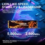 Bestoss 512GB M.2 SSD NVMe PCIe 2280 Internal Solid State Hard Drive, Up to 5000 MB/s, 3D NAND SLC Cache, SSD for Gaming PC Storage, Business Laptop, Home Entertainment, Creative Workflow GM528 - Image 2