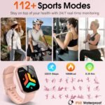 Csasan Smart Watch for Men Women(Answer/Make Call), 1.91" HD Screen Smartwatch Heart Rate/Sleep/Steps Monitor, 100+ Sports Fitness Watch, IP68 Waterproof Activity Trackers for Android iOS Pink - Image 4