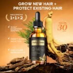 Women‘s Hair Growth Serum Oil, 100% Natural Herbal Extracts, Root Revive Visibly Thickening Fuller Hair, Follicle Stimulator Scalp Serum for Hair Loss/Shedding,Thin, Dry & Damaged Treatment - Image 3