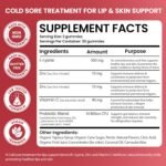 Cold Sore Treatment for Lip & Skin Support with L-Lysine, Zinc, Vitamin C & Probiotics | Vegan Immunity Booster That Helps Prevent Outbreaks & Promotes Faster Healing | 60 Berry Flavored Gummies - Image 2