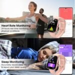 Csasan Smart Watch for Men Women(Answer/Make Call), 1.91" HD Screen Smartwatch Heart Rate/Sleep/Steps Monitor, 100+ Sports Fitness Watch, IP68 Waterproof Activity Trackers for Android iOS Pink - Image 5