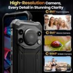 FOSSIBOT F110Pro 5G Rugged Phone Android 15, 128dB Louder Speaker, 10000mAh Battery Rugged Smartphone Unlocked, MTK Dimensity 6300+, 20GB+128GB/2TB Cell Phone, 6.745" FHD Display, 50MP Camera - Image 5