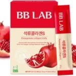 BB LAB Pomegranate Collagen S Jelly Halal, Pomegranate Collagen Sticks - Vitamin A & E for Skin Glow, Hair & Nails – Korean Beauty Jelly - 20g of 14 Sticks