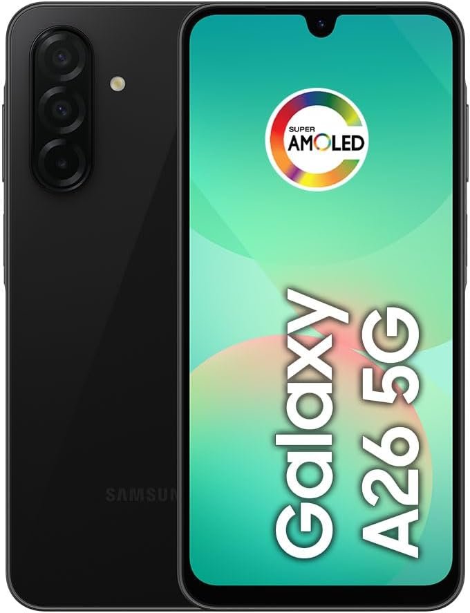 51ZKIJqxxL._AC_SL1000_.jpg SAMSUNG Galaxy A26 5G 2025 with AI | 256GB, 8GB, Dual SIM | 6.7" 120Hz AMOLED, IP67 Water Resistant, Android 15 | International Model Factory Unlocked for T-Mobile, Global | 25W Charger Bundle (Black) - Image 1