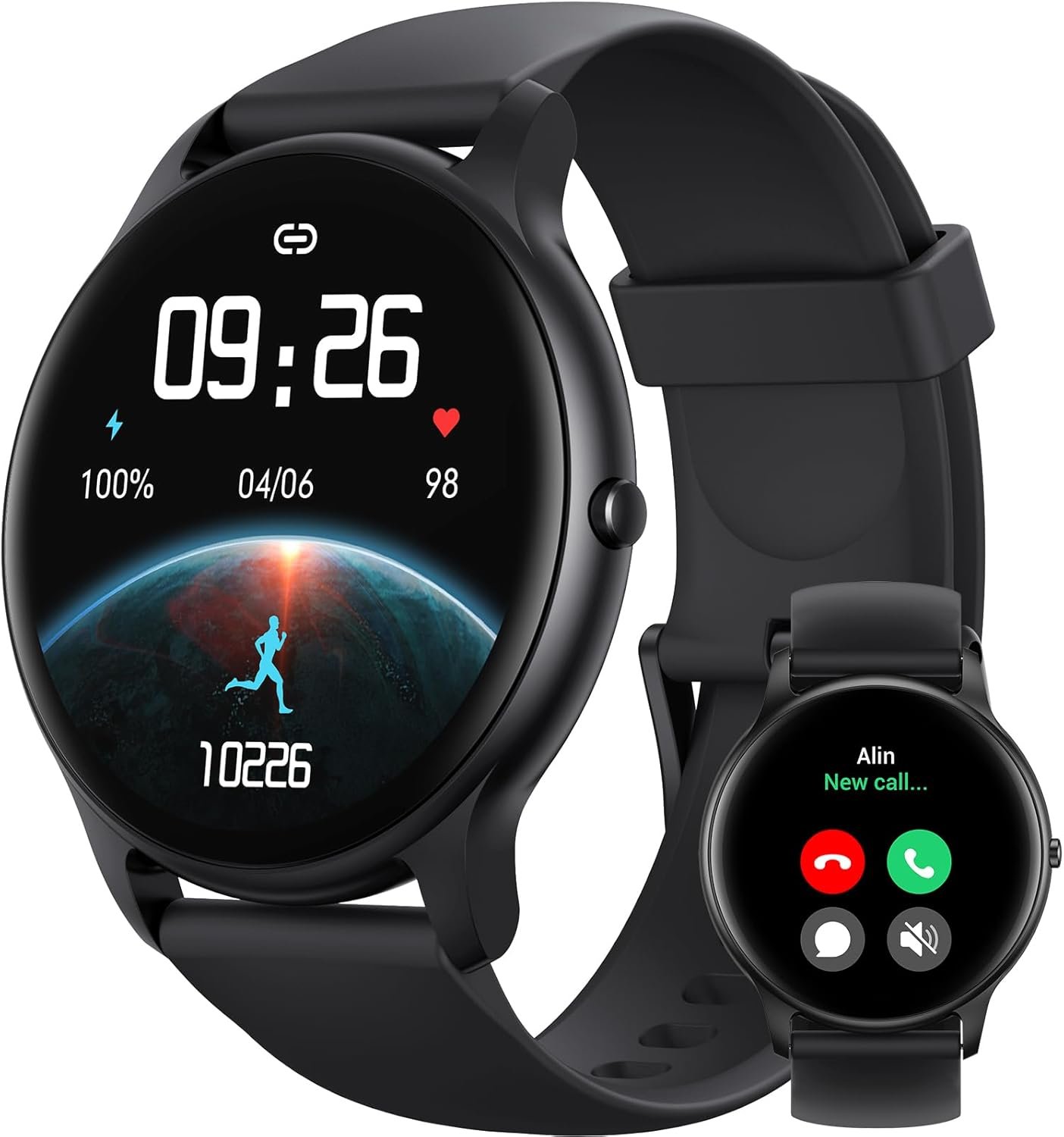 615QzRciC8L._AC_SL1500_.jpg Parsonver Smart Watch for Men Women(Answer/Make Calls), HD Screen Fitness Tracker IP68 Waterproof 100+ Sport Modes, Heart Rate Sleep Monitor, Pedometer, Smartwatch for Android Phones/iPhone Compatible - Image 1