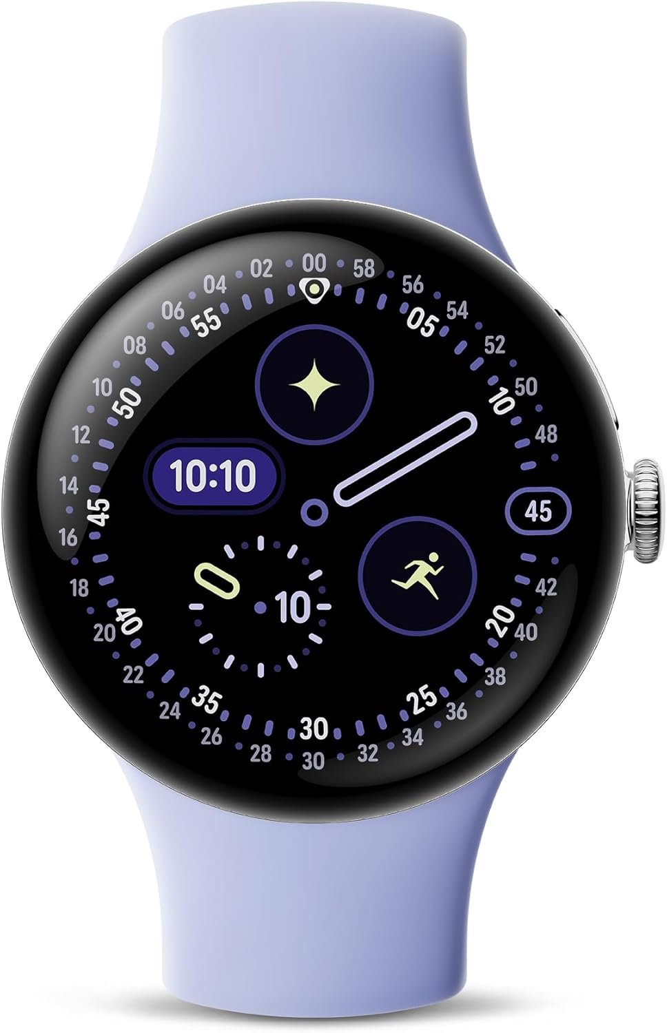 618Hg2E5EL._AC_SL1500_.jpg Google Pixel Watch 4 (41mm) - Android - 2 Years of Data- Heart Rate,Sleep & Fitness Tracking -30-Hour Battery -Polished Silver Aluminum Case - Iris Active Band - LTE (2025) -Google Pixel Watch app - Image 1